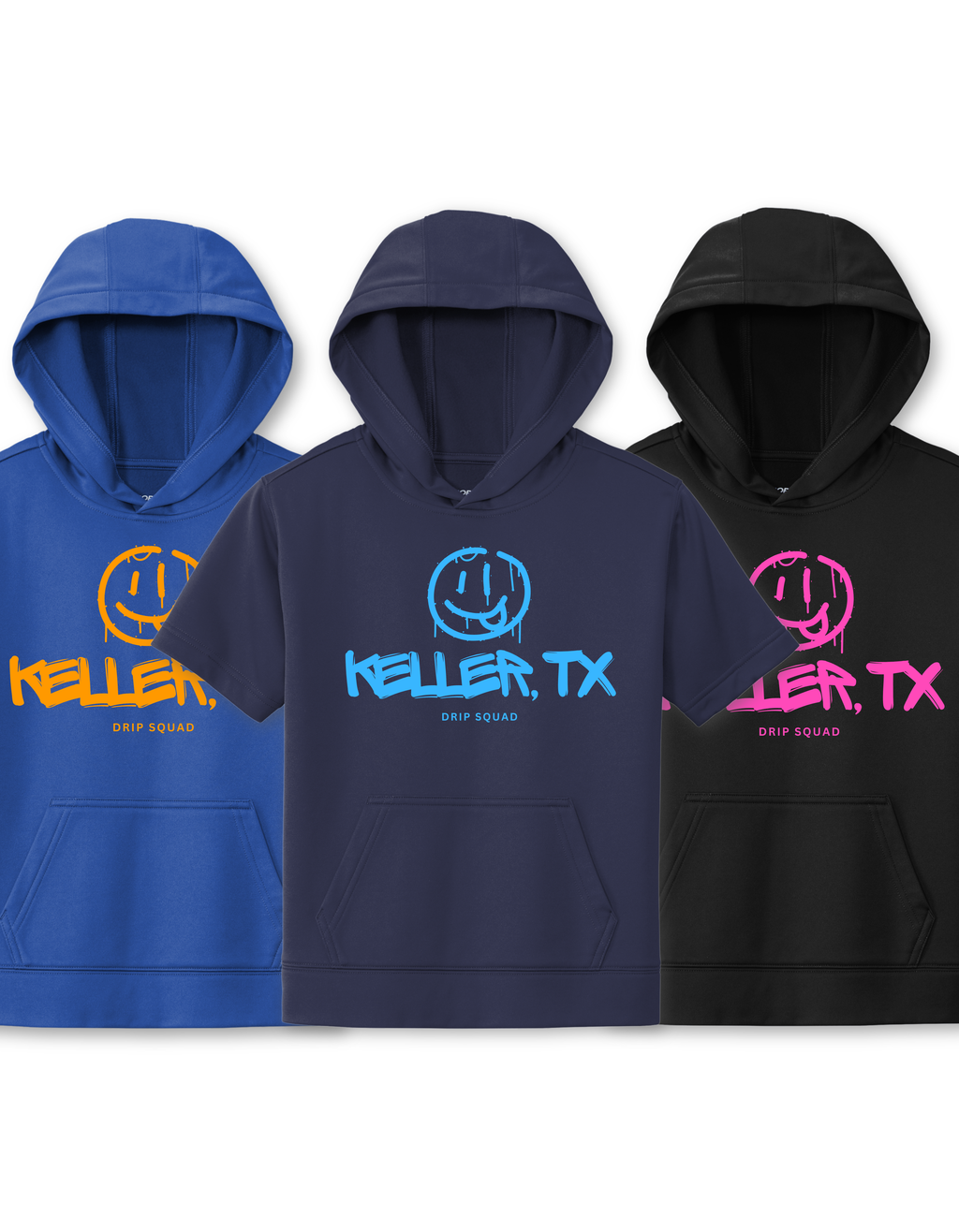 Keller Graffiti Short-Sleeve Hooded Sweatshirt