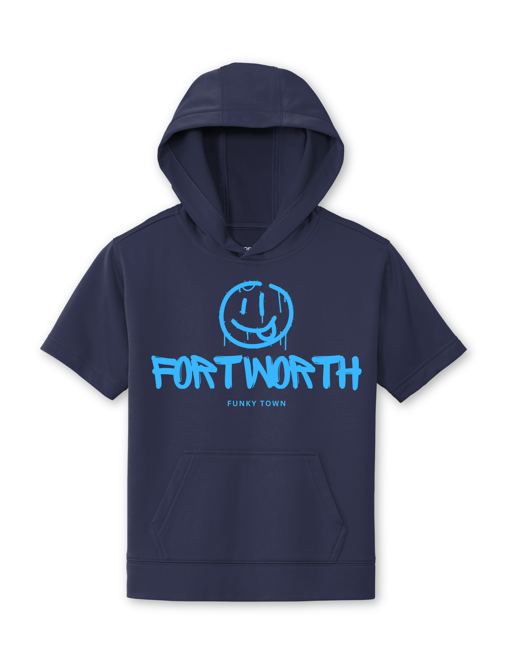 Fort Worth Graffiti Short-Sleeve Hooded Sweatshirt