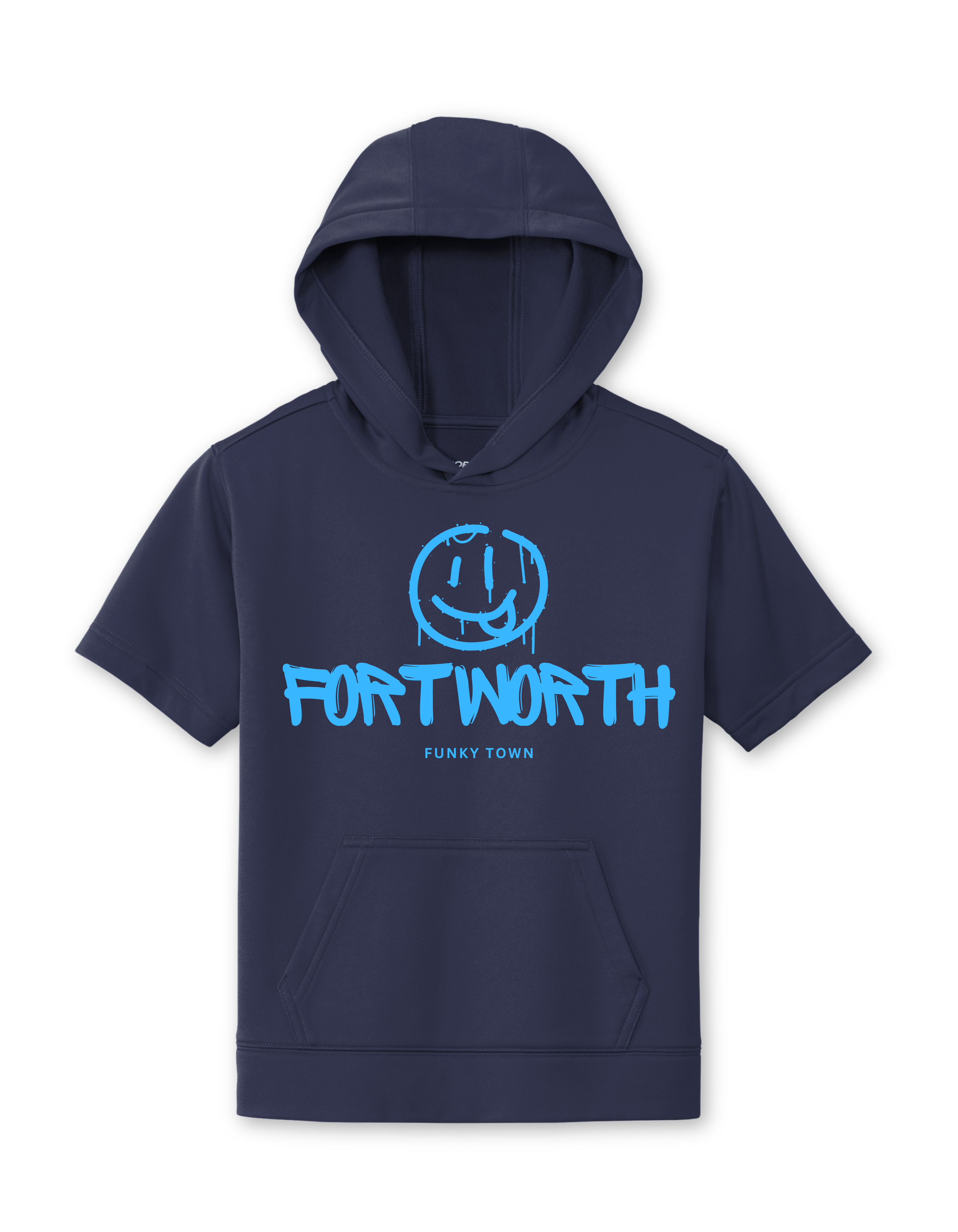 Fort Worth Graffiti Short-Sleeve Hooded Sweatshirt