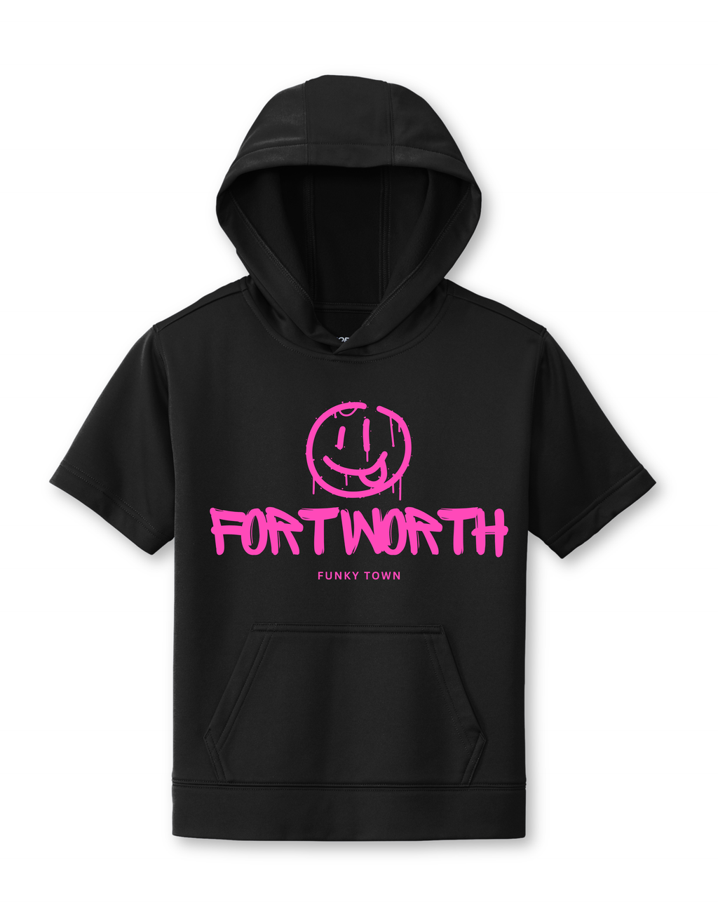 Fort Worth Graffiti Short-Sleeve Hooded Sweatshirt