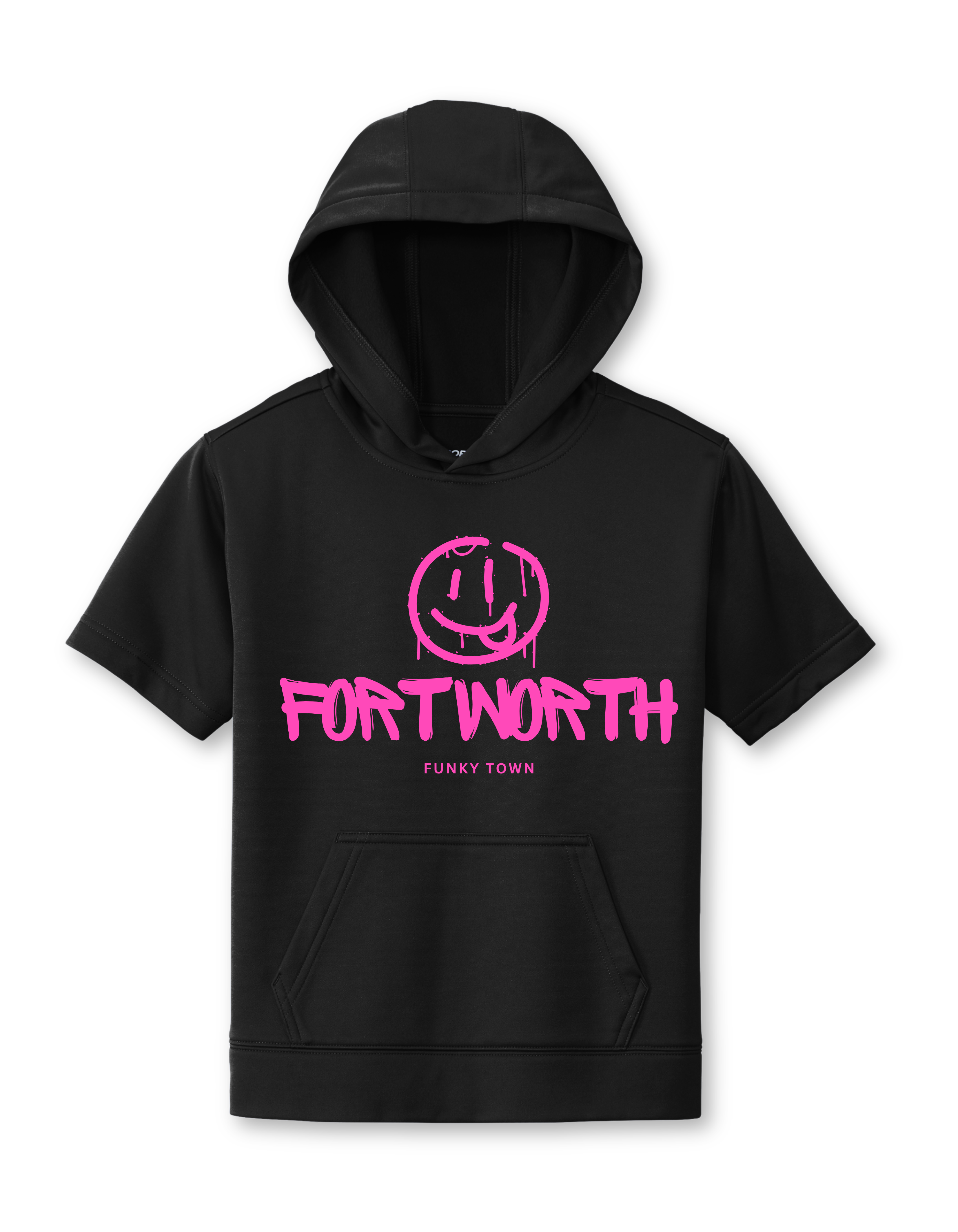 Fort Worth Graffiti Short-Sleeve Hooded Sweatshirt