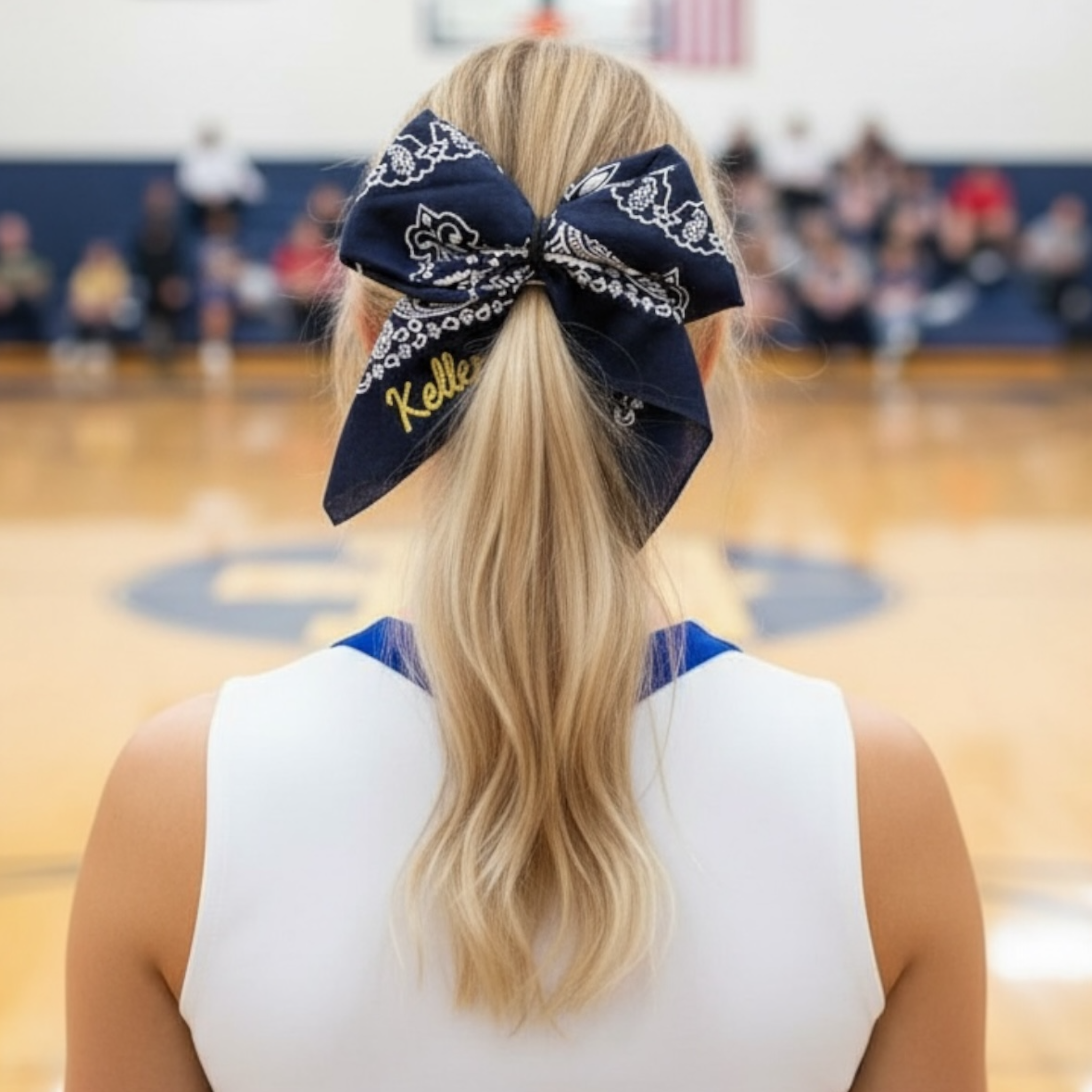 Keller Embroidered Bandana Bow